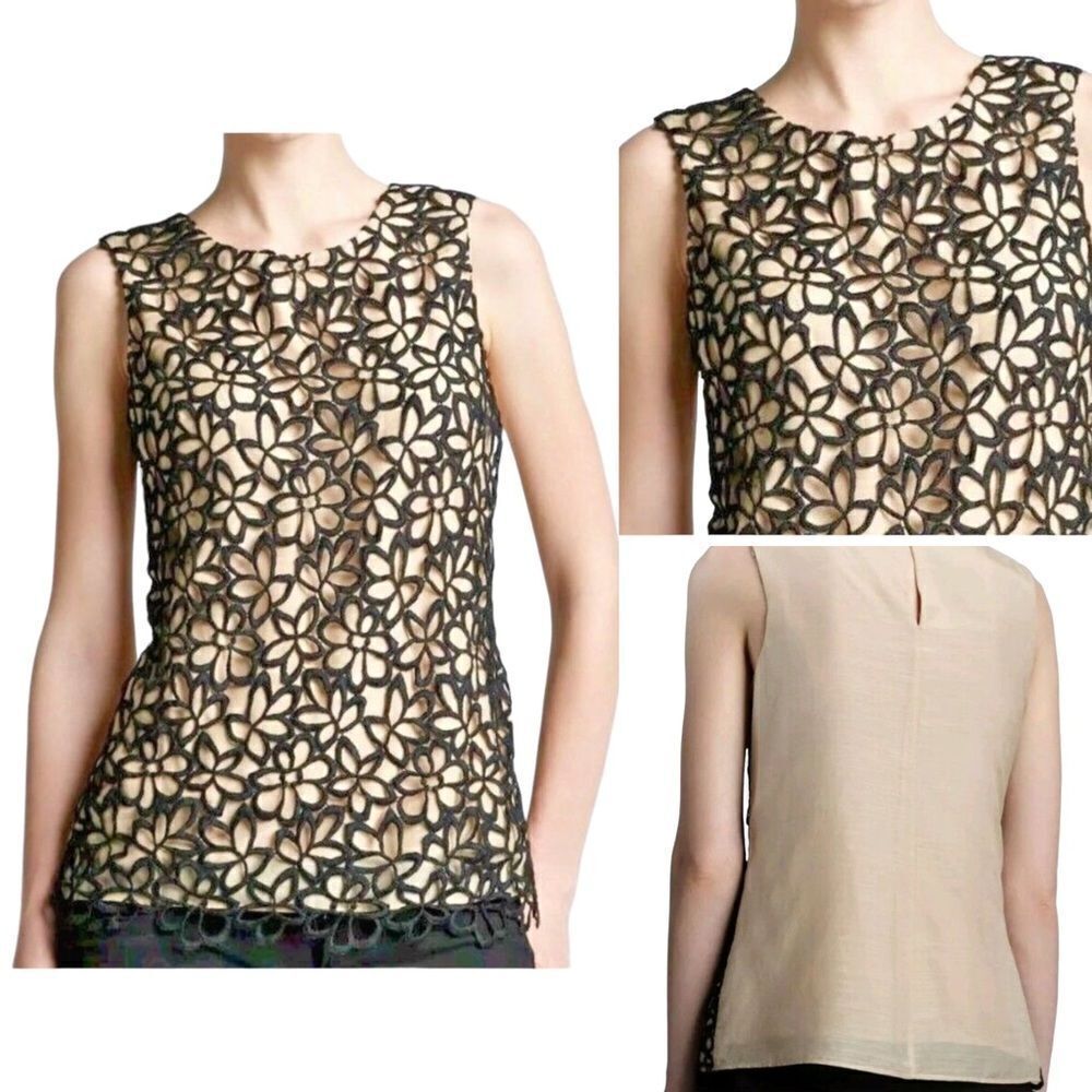 Lela Rose x Neiman Marcus x Target Guipure Lace Sleeveless Top Sz S NWT